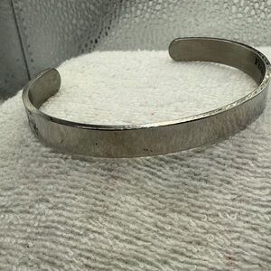 Silver-tone Engraved Woman’s Cuff Bracelet